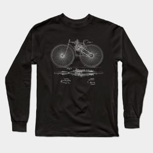 Bicycle Vintage Patent Drawing Long Sleeve T-Shirt